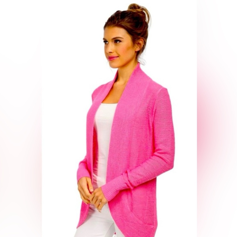 Lilly Pulitizer Amalie Cardigan Pink Size Small Open Front